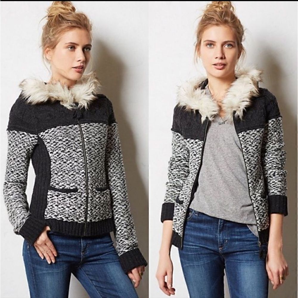 Anthropologie Sleeping On Snow Hearth Wool Blend Sweater Size medium